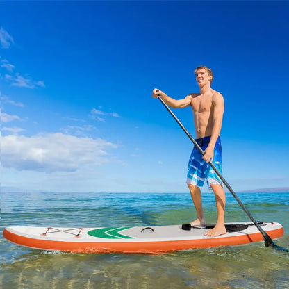 10Ft Inflatable Non-Slip Paddle Stand Up Board w/ Adjustable Paddle, Carry Bag